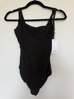 NWT! Quince Second Skin Square Neck Tank Bodysuit - Black - Medium